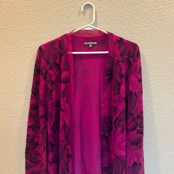 Anne Klein 100% Cashmere Tank and Cardigan Sweater Set - Picture 1 of 8